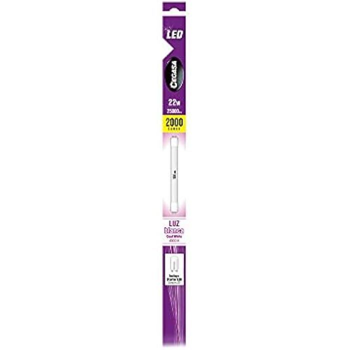 Ampoule LED - CEGASA - G13 - 4000 K - 22 W - Économie d'énergie 85%