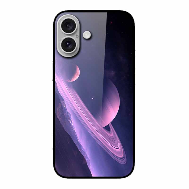 Glass Case For iphone 16 Plus 16Plus Coque Tempered Glass Hard Back Cover For iphone 16 Plus Phone Case Soft TPU Black Bumper