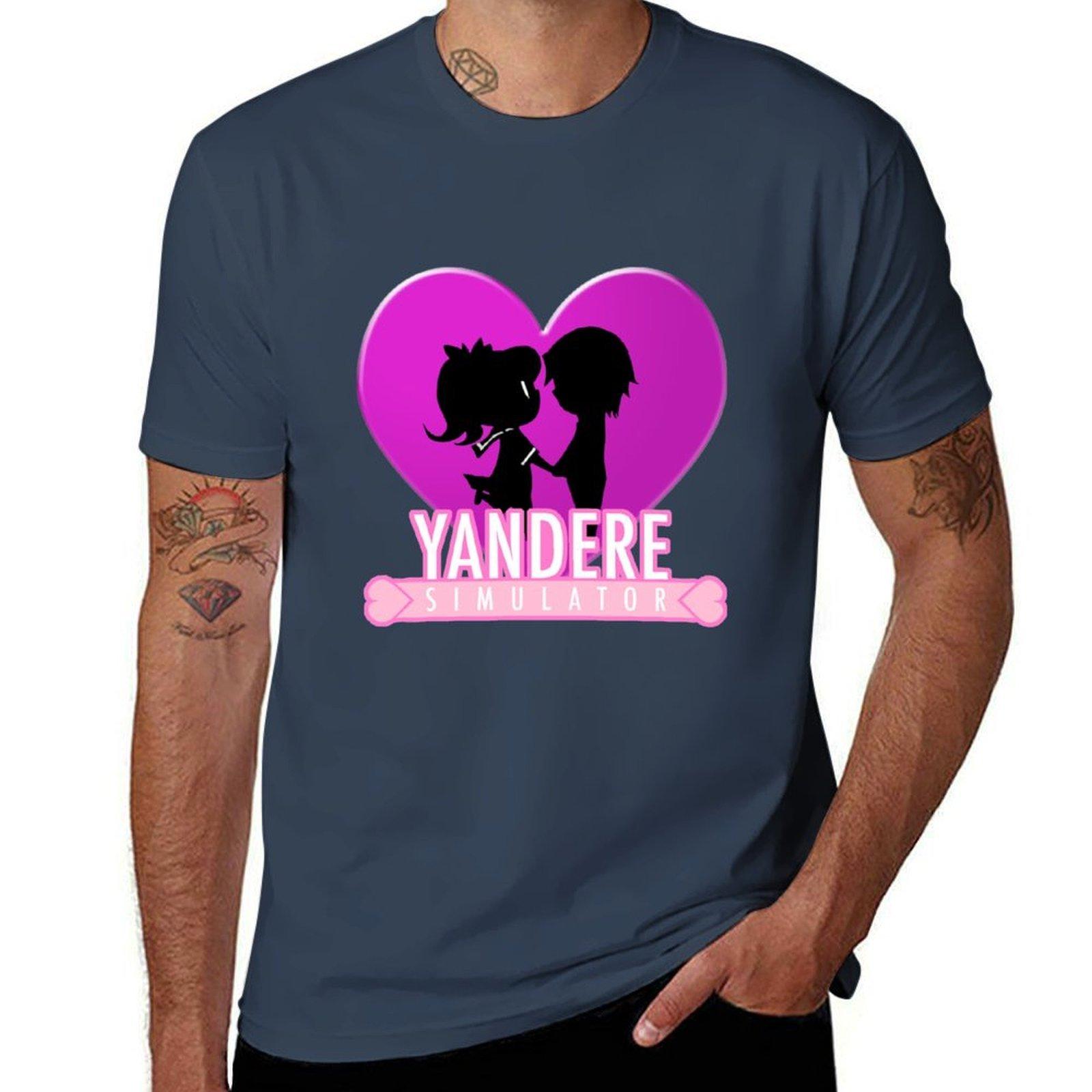 Yandere Simulator - Футболка с принтом Yandere Love, мужские футболки g, футболка мужская 100% хлопок, футболка люксового бренда S