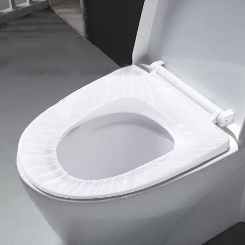 Portable Disposable Travel Toilet Seat Mat Soft Non-Woven Fabric White Toilet Seat Mats for Outing Hotel Hospital Public Toilet