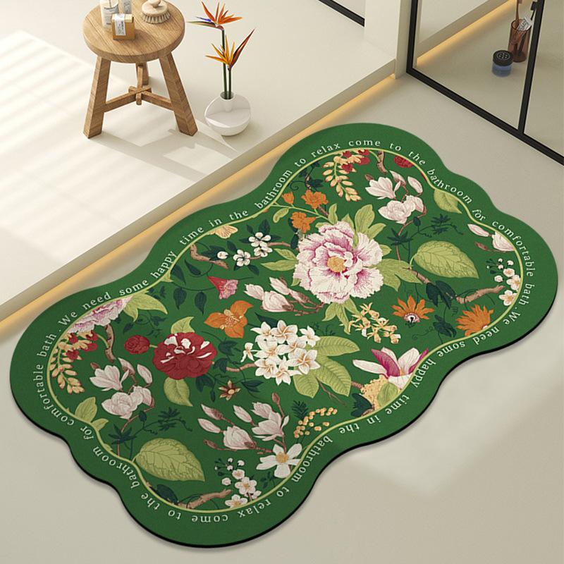 Bathroom Floor Mat Diatom Mud Water Absorption Soft Cushion Bathroom Toilet Door Absorbing Anti-slip Foot Mat Toilet Carpet
