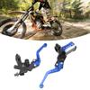 1 Pair 7/8in Brake Master Cylinder Lever Universal Motorcycle Handlebar Kit with Reservoir Carbon Fiber Hand Guard Blue