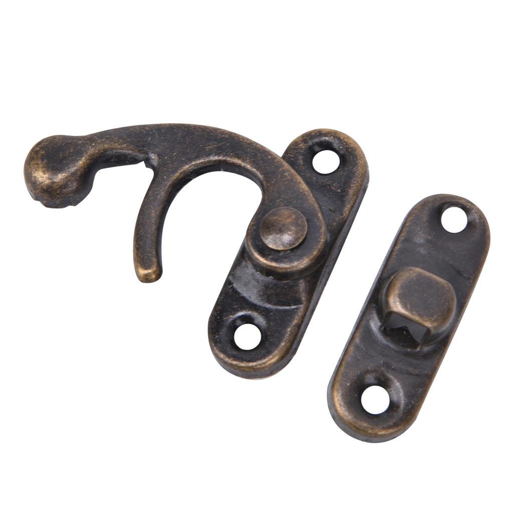 30 Pcs Hasp Hook Retro Style Iron Latch Hook Hasp for Jewelry Gift Boxes 3.2 X 2.8cm