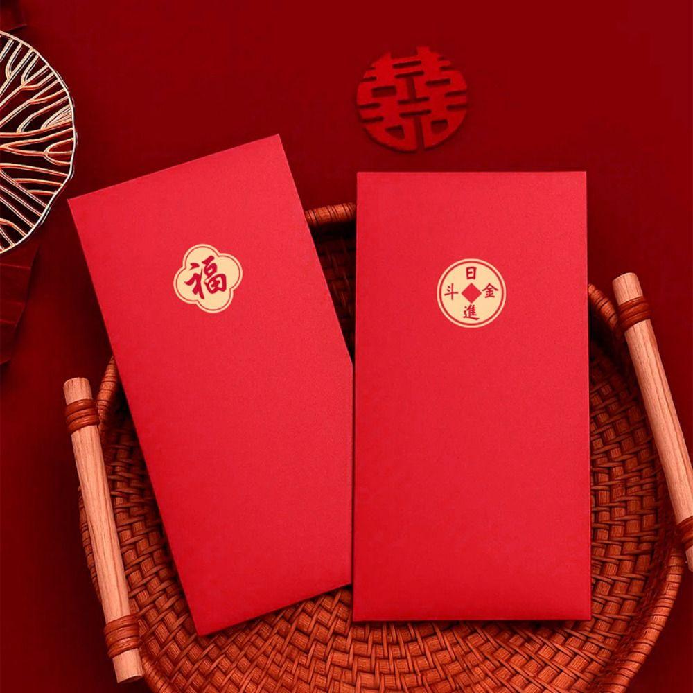 10 Stück Neujahrssegen Rote Neujahrsbriefumschläge Glitzerndes Goldpapier Glücksgeldbeutel Frühlingsfest