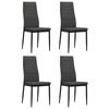 Day and Night - Day and Night Dining Chairs 4 Pcs Solid Rubber Wood and Grey Fabric