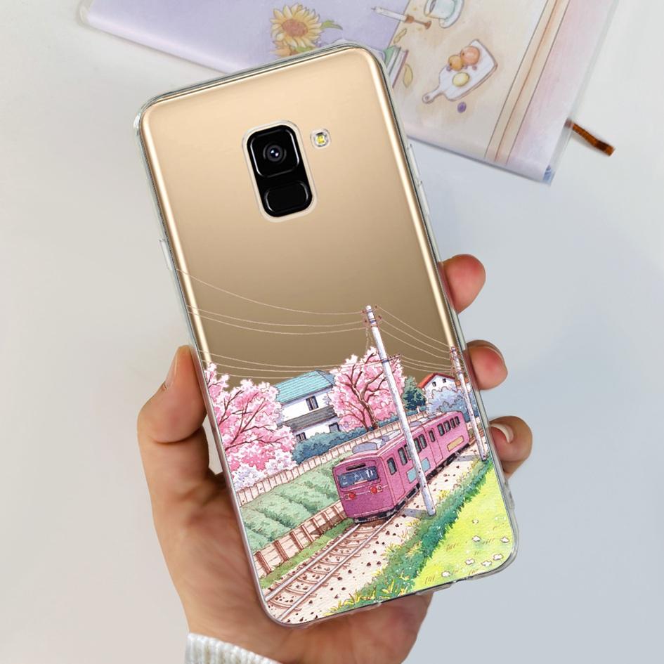 For Samsung A8 2018 Case A8 Plus Cover SM-A530F SM-A730F Fundas Fashion Butterfly Marble Soft Bumper For Samsung A8+ 2018 Hoesje