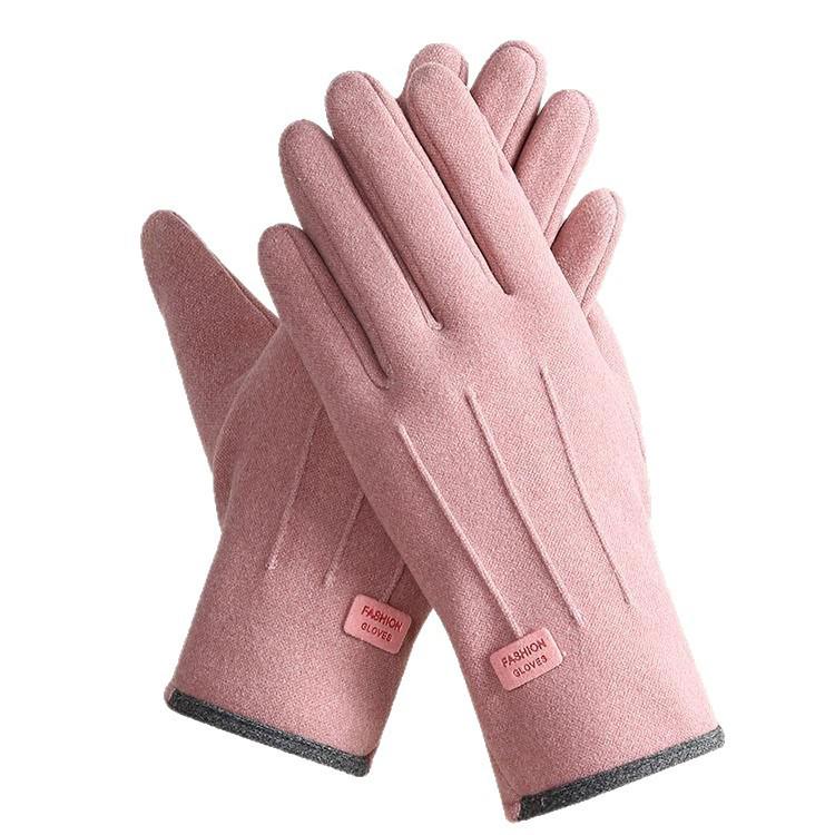Women's Plus Velvet Thermal Gloves - Warm, Touchscreen-Compatible for Winter Driving & Cycling