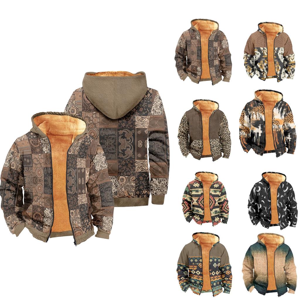 Pánský kabát do kapsy s dlouhým rukávem Fashion Plus Velvet Overcoat