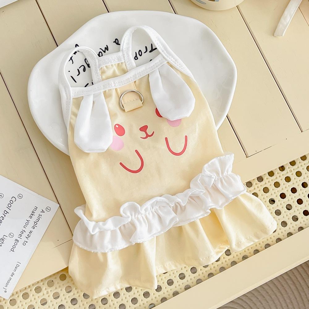 Pet Clothing, Korean Style Camisole Dress, Cat Leasable Dog Clothing, Spring and Summer Thin Vest, Abbit Skirt