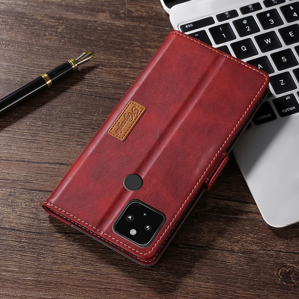 Compatible Leather Flip Case for Google Pixel 5, 8 Pro, 4a, 3a with Card Slot