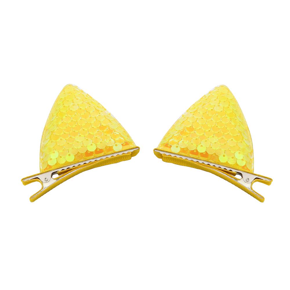 Cat Ear Side Princess Hair Clip Sweet Girl Cute Super Shiny Hair Clip Powder Sparkly Side Clip Hair Party Decoration