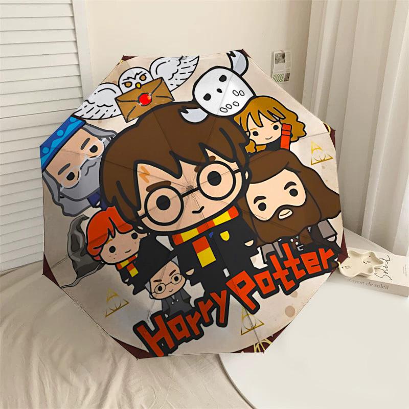 

1 шт. Зонт Гарри Поттер - 8 спиц, усиленный, автоматическое открытие, легкий и прочный, милый модный аксессуар для улицы, D2708
