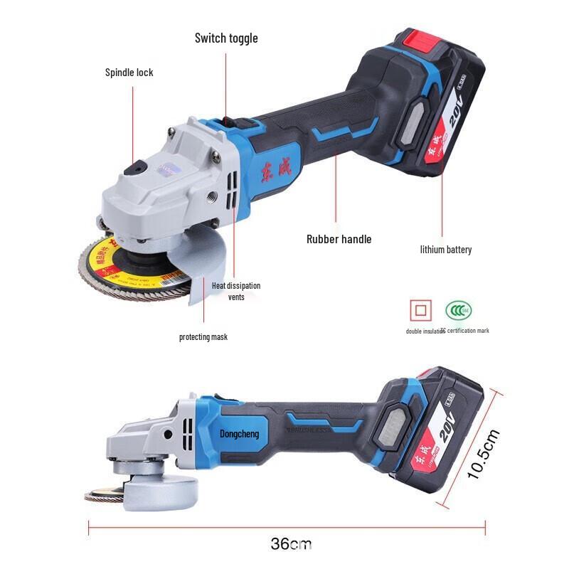 Dongcheng 20V Cordless Angle Grinder CN Plug (adapter Included)
