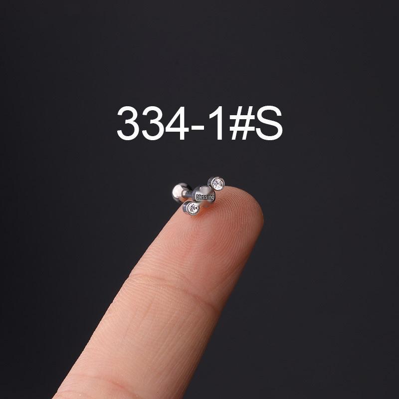 16g Stainless Steel Cartilage Screw Ball Earrings - Trendy European & American Piercing Jewelry