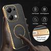 Phone Case For Xiaomi Redmi Note 13 Pro 4G/14S 4G/Poco M6 Pro 4G Carbon Fiber Textured Electroplated TPU Back Cover