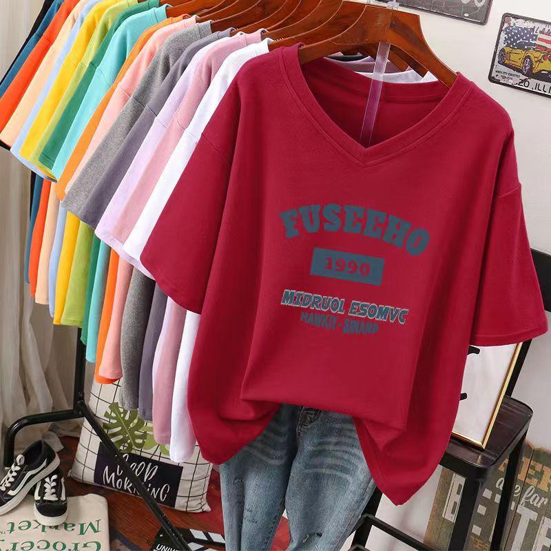 Женская футболка с буквенным принтом — фото 5