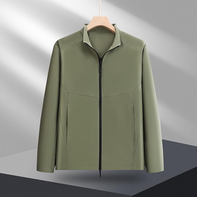 Custom Logo Business Jacket: Thin Style Stand-Up Collar Trench Coat Outerwear for Autumn/Winter – Made-to-Order Group Uniform