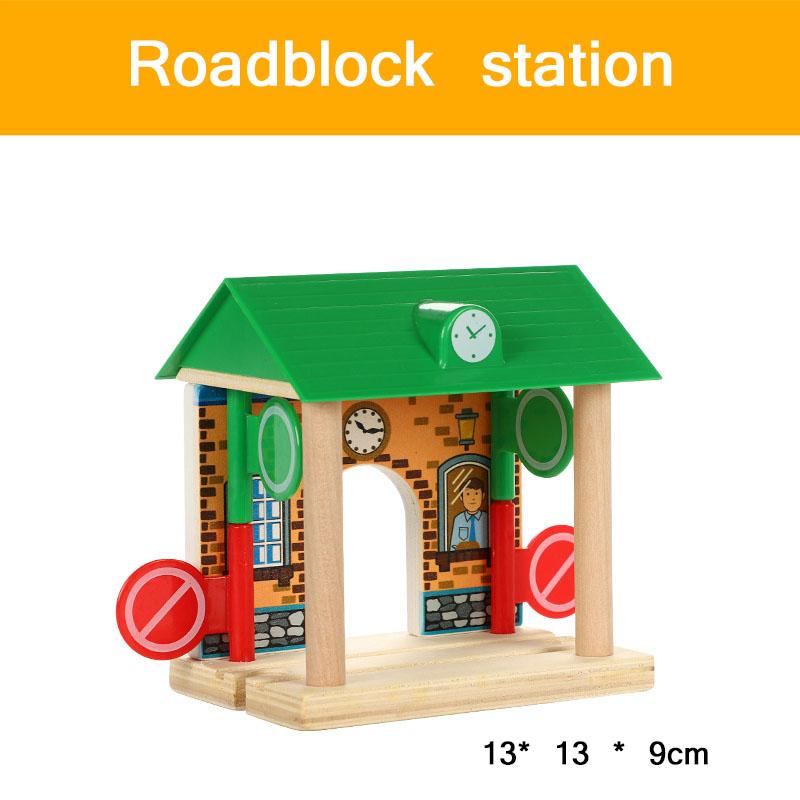 Wooden Train Track Accessories Wood Railway Track Train Station Bridge Tunnel Compatible All Brands Wooden Track Toys
