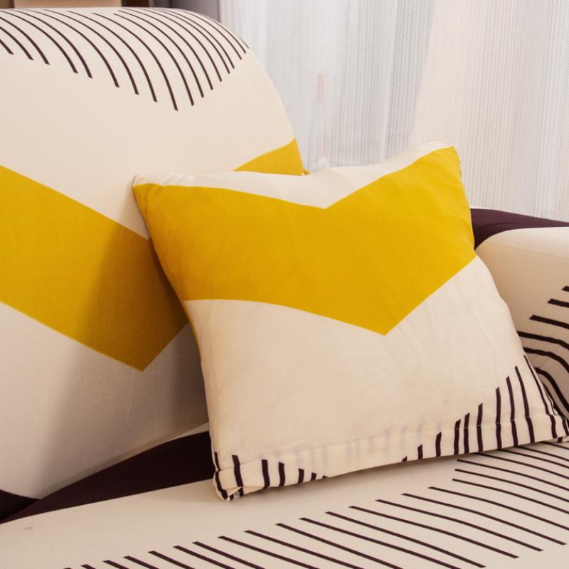 Printed Stretch Sofa Cover Elastic Polyester Spandex Couch Covers, Universal Fitted Sofa Slipcover for Sofa Furniture Protector