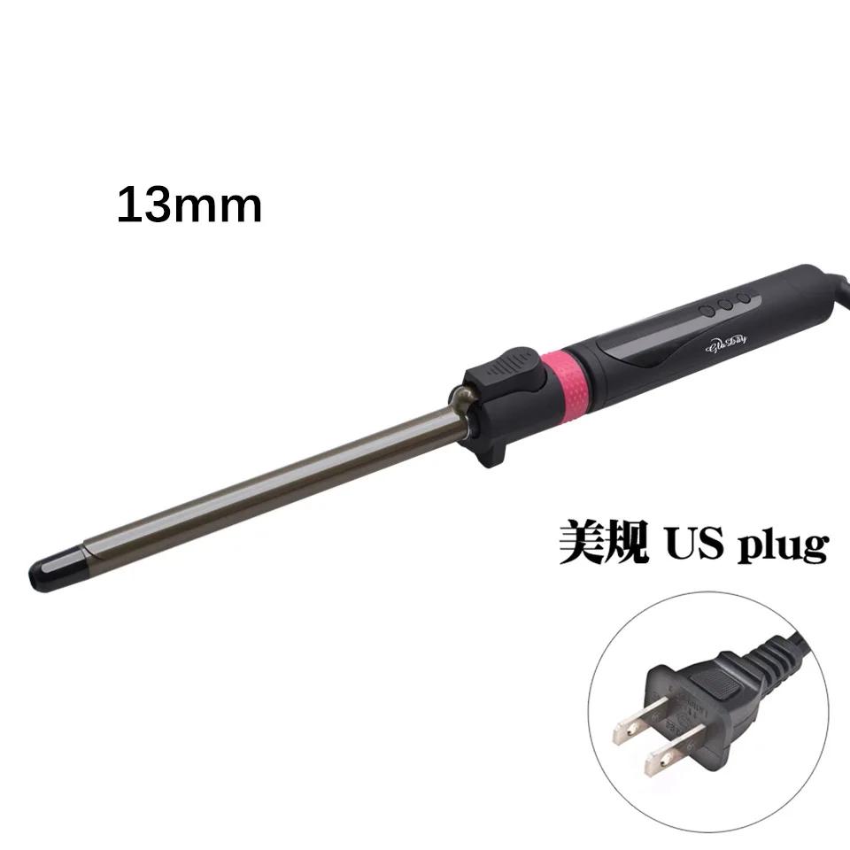 Bestseller Neues 9mm Lockeneisen Kurzes Haar Haar-Eisen-Klammer 360 Grad Drehbar Lockeneisen