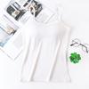 Übergröße Damen Sommer Camisole mit integriertem BH Verstellbarer Schultergurt Weste Tanktops