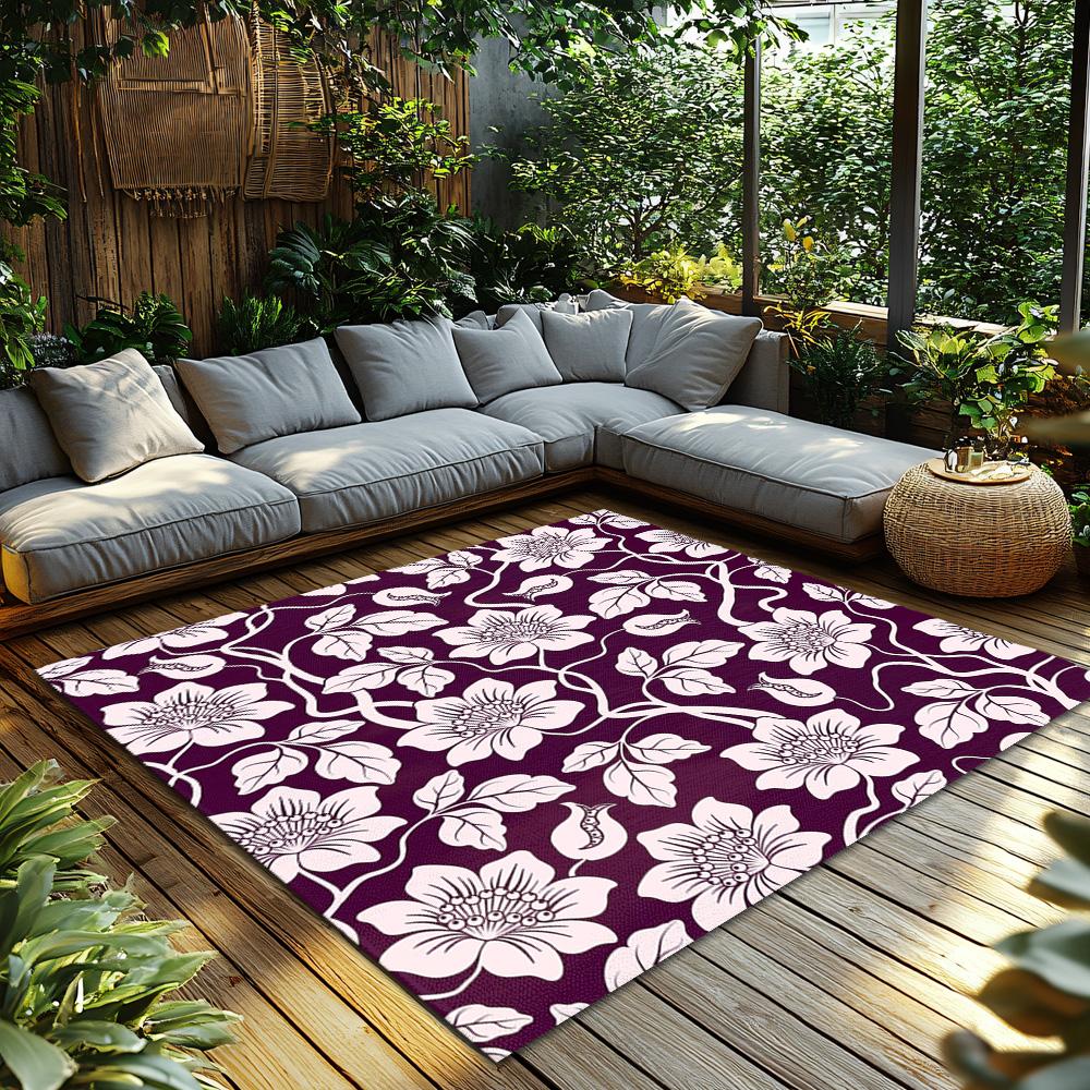 Floral Area Rug Vintage Persian Style Non Slip Floor Mat Living Room Bedroom Home Decor Modern Carpet Washable Doormat