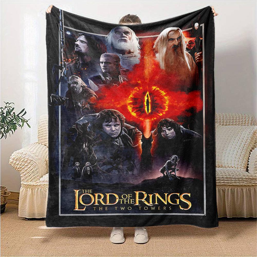 1pc Lord of the Rings Two Towers Flannel Blanket Soft Warm Throw for Home, Office, Travel, All-Season Cozy Bedding Gift L1454