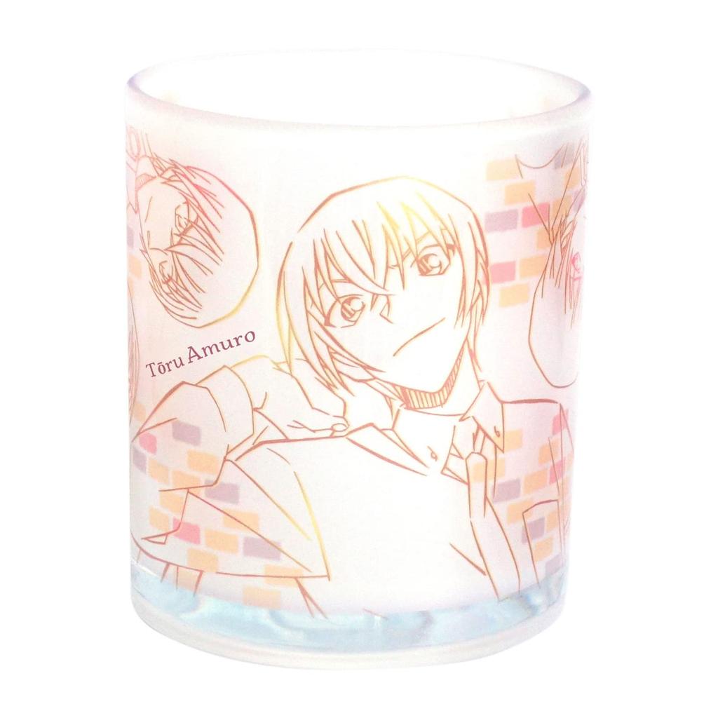 Kanesho Touki Amuro Glass Line Art Made in 034192 "Detective Conan" Mug, Mug, Approx. 320ml, Design, Japan,