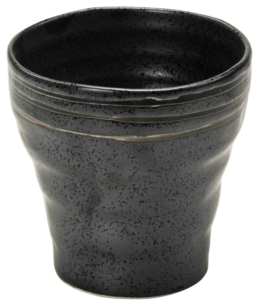 Mino ware shochu cup black swirl 417-27-45E