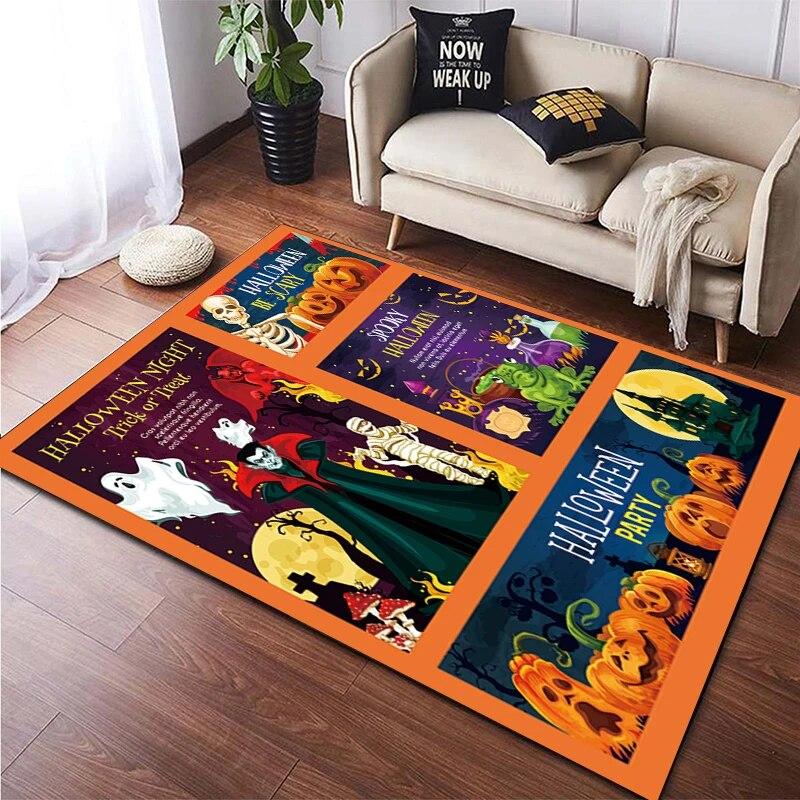 Halloween New Year Gift HD Printing Area Carpet, Living Room Sofa Decorative Carpet, Anti-skid Mat, Alfombras Direct Shipment