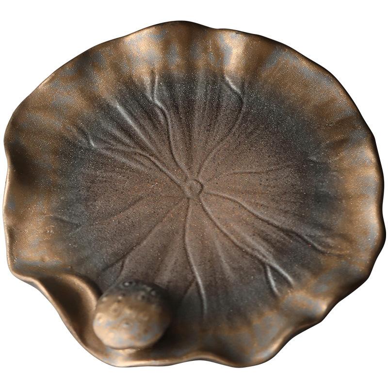 Keramická retro podložka pod čaj v japonském stylu kameninová podložka pod horké nádobí držák na šálek na čaj Kung Fu doplňky pro čajový obřad