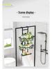 Punch-Free Bathroom Storage: Door & Wall-Mounted Rack for Showers and Washstands