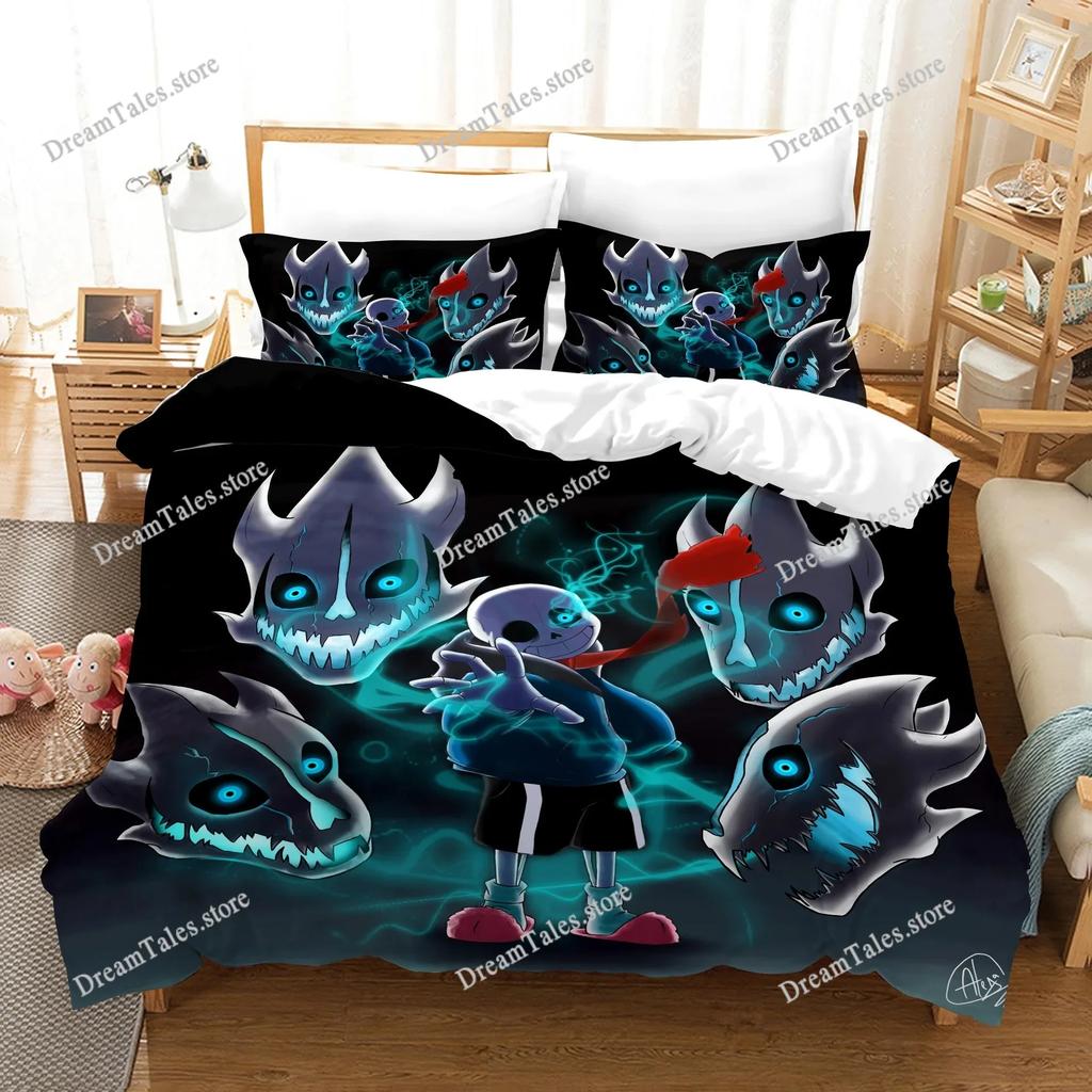 Games UNDERTALE Bedding Set Game Characters Print Duvet Cover Pillowcase Teenagers and Children Quilt Cover Various Sizes