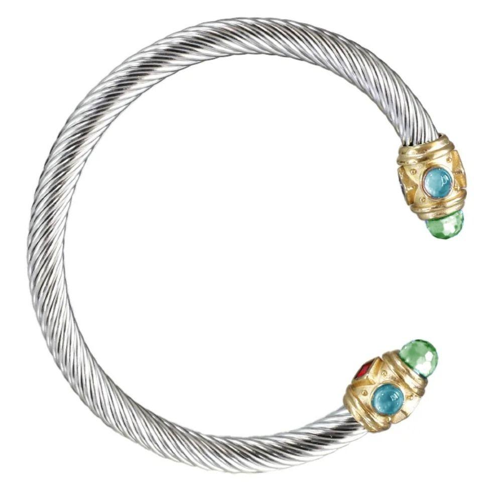 

Браслет с кристаллами из нержавеющей стали, украшение на запястье, женские изящные браслеты с открытием золотой