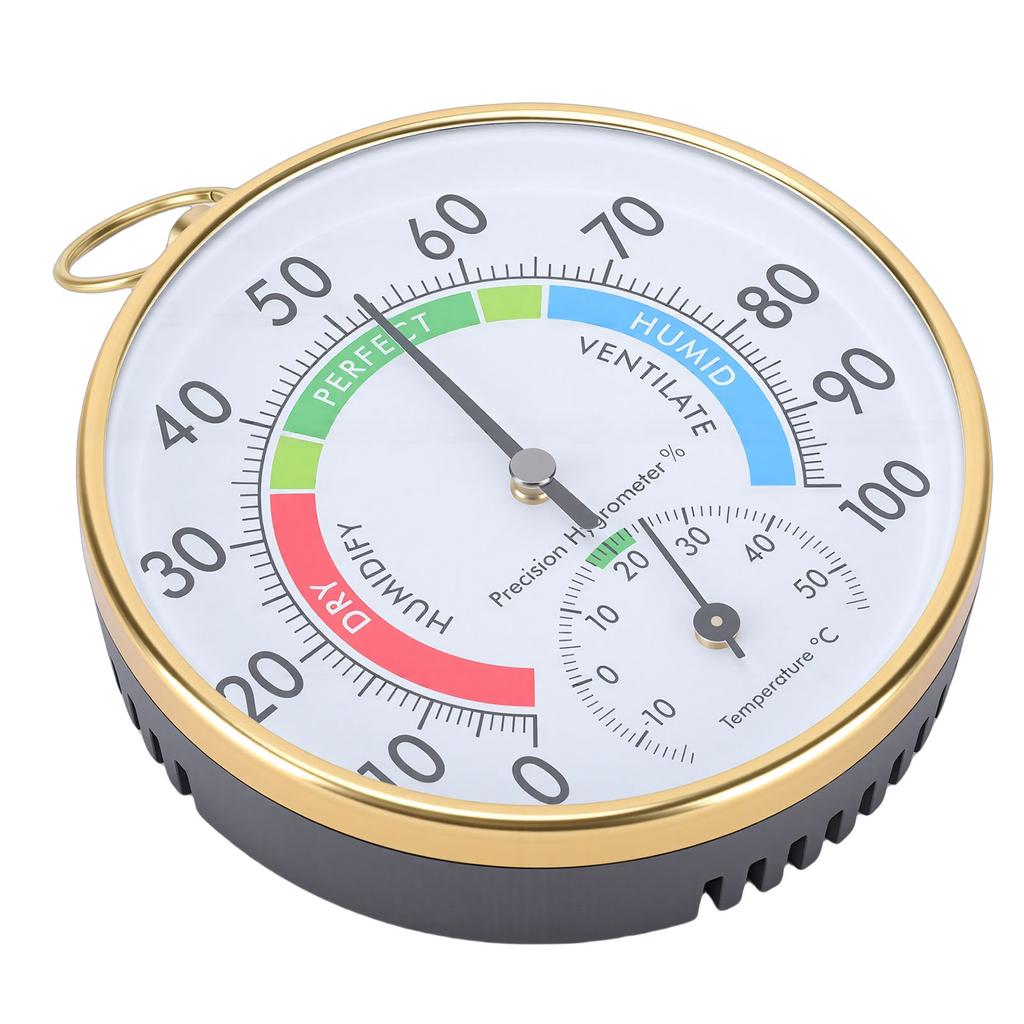 Indoor Thermometer Hygrometer Wall Hanging Temperature Humidity Meter for Greenhouse Home Warehouse Office 3.94in