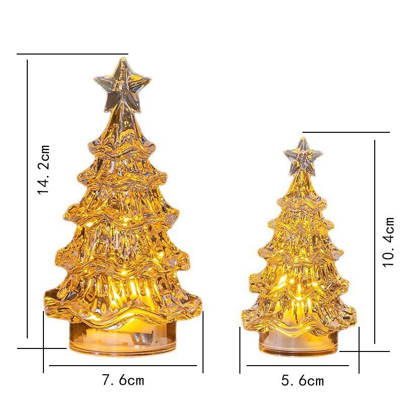 Christmas Tree With Lights Mini Christmas Trees With Led Lights Clear Table Tree Ornaments For Christmas Decorations