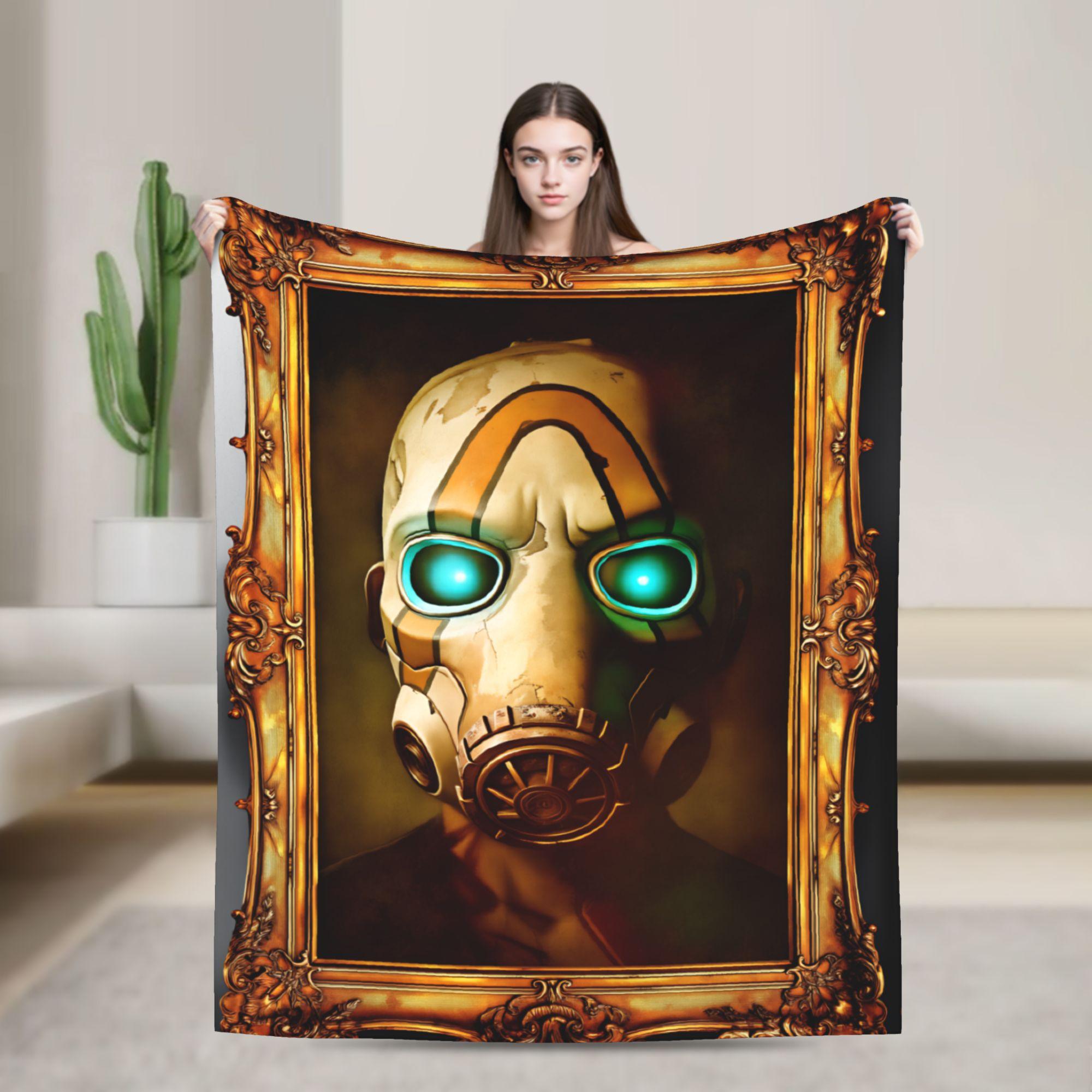 

B-Borderlands 2 Cool Game Blanket Quality Super Warm Throw Blanket Autumn Picnic Home Decor Graphic Bedspread 75cmx90cm