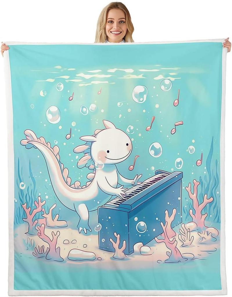 Cute Pink Dragon Blanket Soft Fleece Throw Kids Room Decor Fantasy Art Design Home Decoration