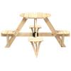 Vidaxl Picnic Table For 4 Children, Round, With Hole For Umbrella