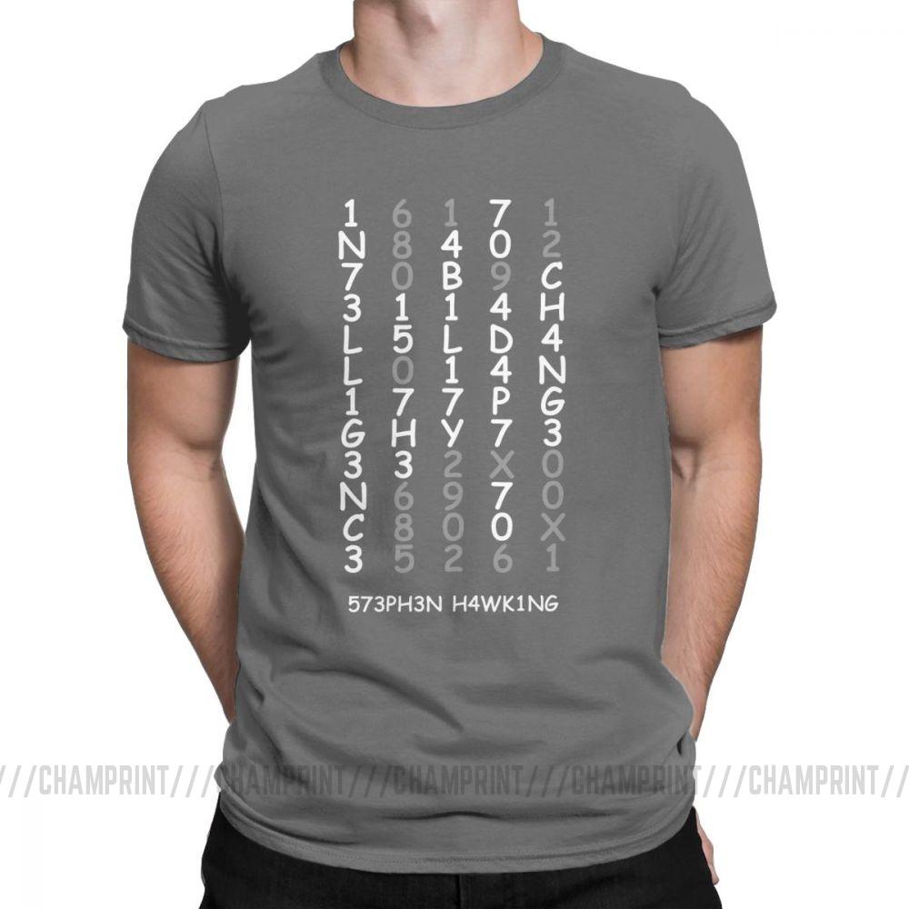 Intelligence Vintage T Shirts For Men Adapt To Change Brain Power Mind Geeky Tops Plus Size