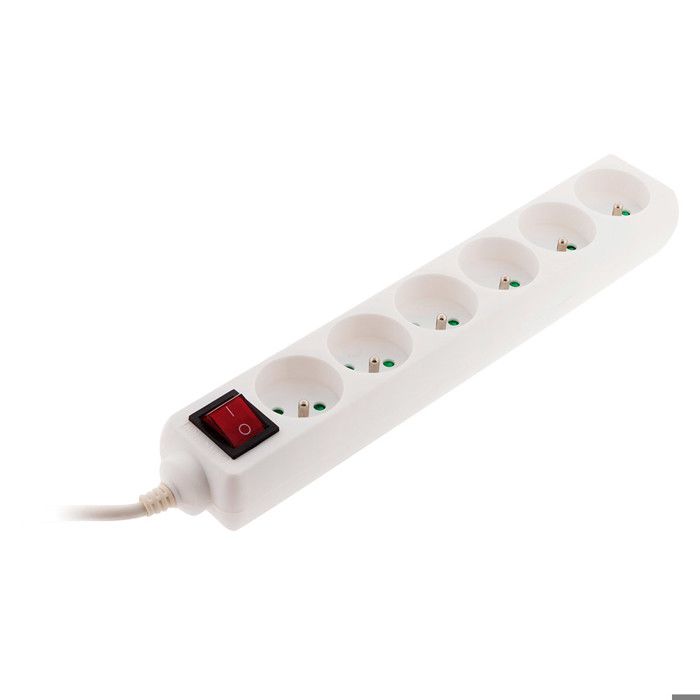 

Блок багатопрільний - ZENITECH - 6 пр. - Avec interrupteur - Blanc