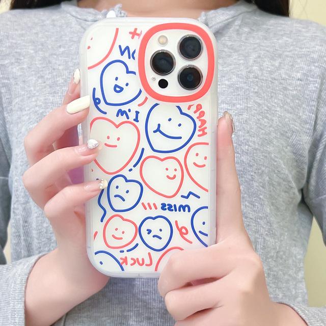 

Чехол для телефона с милым цветком для Iphone 13, чехлы для iPhone 11 12 14 Pro Max X Xs Xr 7 8 Plus Se 2022 2020, мягкая задняя крышка из ТПУ с круглой рамкой For iPhone 14 Pro