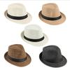 Simple Beach Hats Wide Brim Summer Ribbon Decoration Fedoras Weave Shade Sun Caps Straw Hat