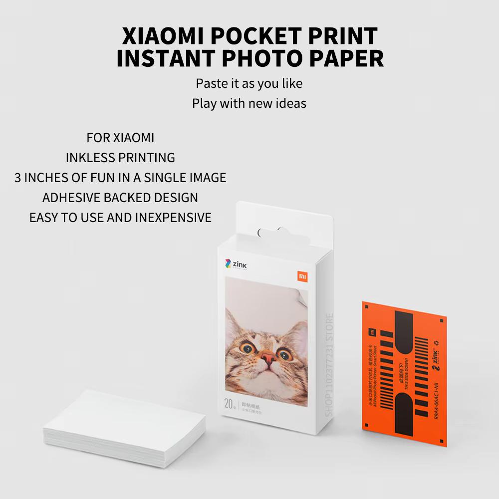 Original Portable MIJIA Pocket Photo Printer Wireless Bluetooth Thermal Print AR Video Mijia ZINK Self-adhesive Color CN