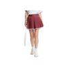 Fila SS24 Solid Color Mid Waist Breathable Skirt With Underwear Pleated Tennis Woven Casual Skirt Women Skirts Wine-Red A11W423303FWI