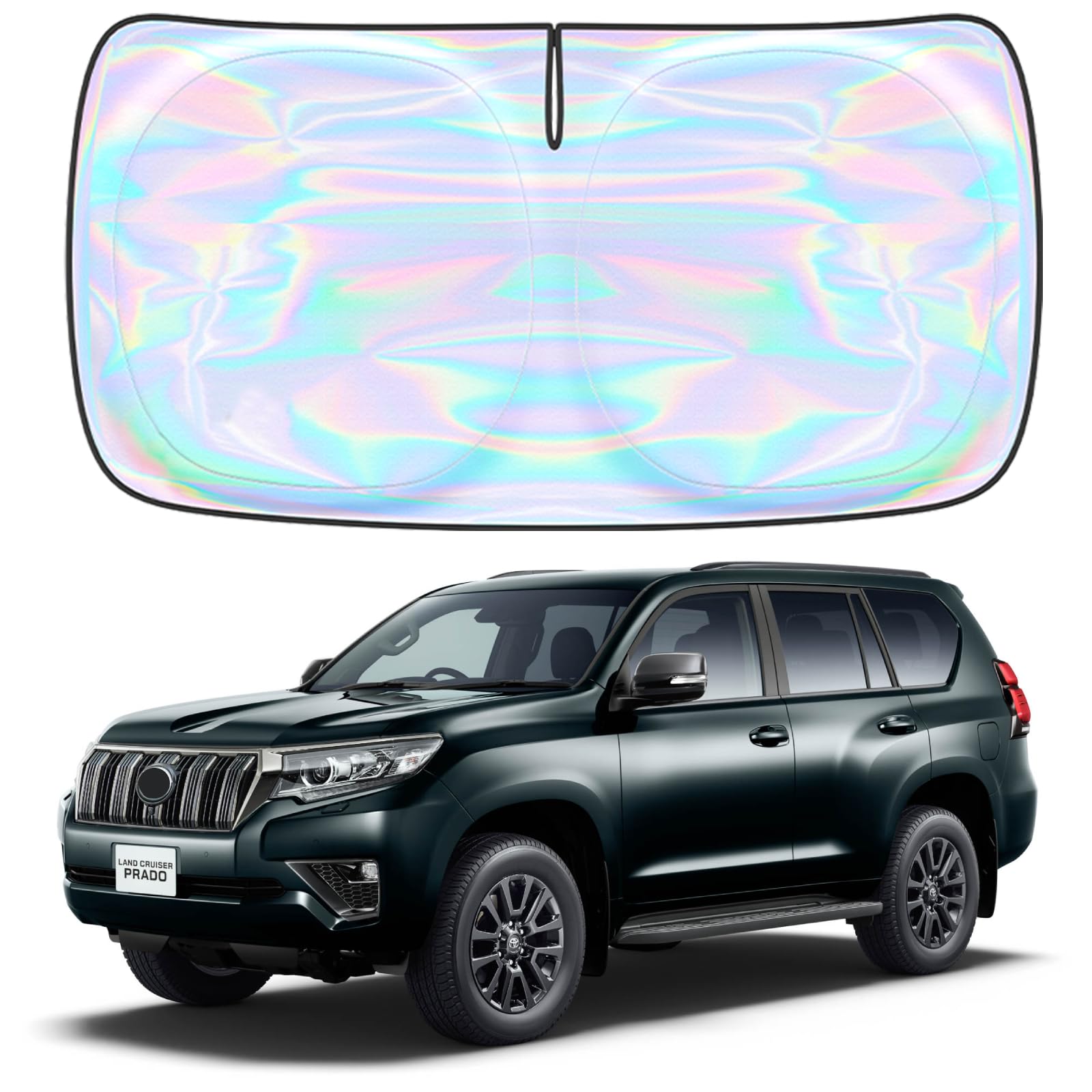 

для Toyota Land Cruiser Prado 150 серии поздний передний солнцезащитный козырек от солнечного света, тепла, УФ-лучей, с сумкой для хранения тепла [Новый 2025, Для конкретного автомобиля] модель,