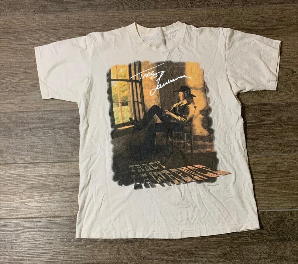 90s Tracy Lawrence Time Marches On Shirt White Unisex S-5XL EM0483