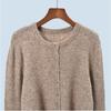 Export Cut Label Autumn and Winter New Female Long Sleeve Wool Knitwear Women's round Neck Single-Breasted Cardigan Outerwear Top Easiest for Match