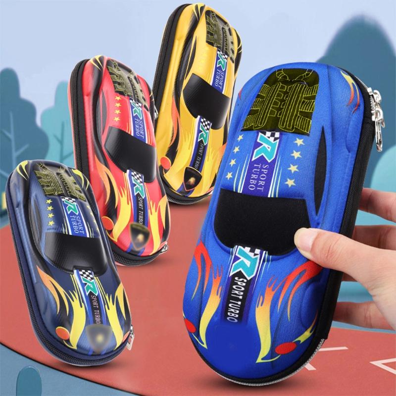 Large Capacity Cartoon Pencil Bag Pen for Case Zipper Lock with Hidden Storage Grids for Students Office School