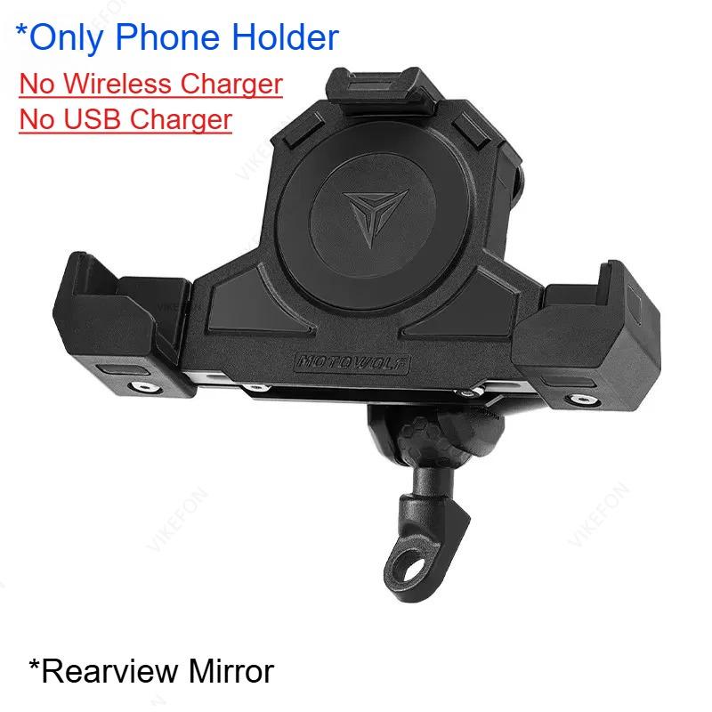 Bicycle Motorcycle  Shockproof Phone Holder with Action Camera Stand Interface Handlebar Mirror Bike Motorbike Cellphone Bracket